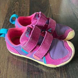 PLAE Fuchsia and Violet Velcro Sneakers 9.5